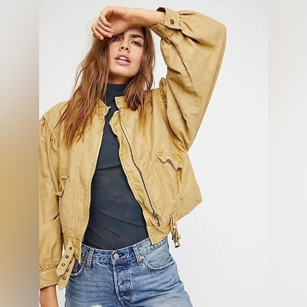 Free People Poet Linen Jacket